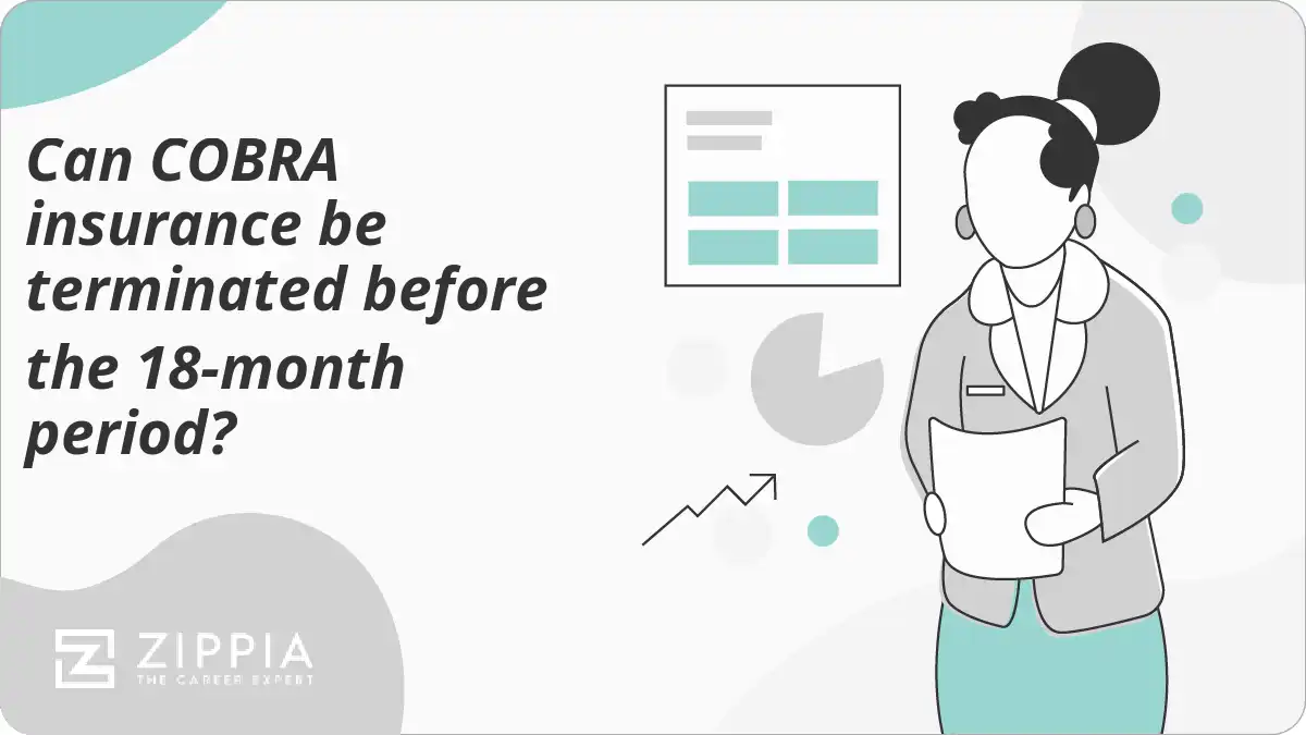 Can COBRA insurance be terminated before the 18-month period?