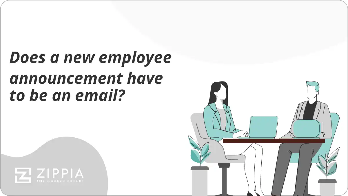 Does a new employee announcement have to be an email?