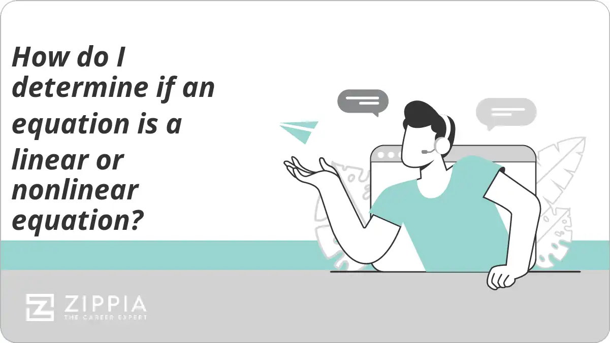 How do I determine if an equation is a linear or nonlinear equation?