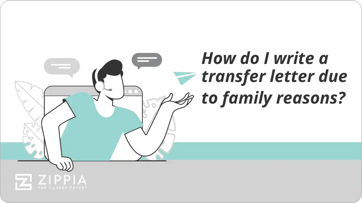 How do I write a transfer letter due to family reasons?