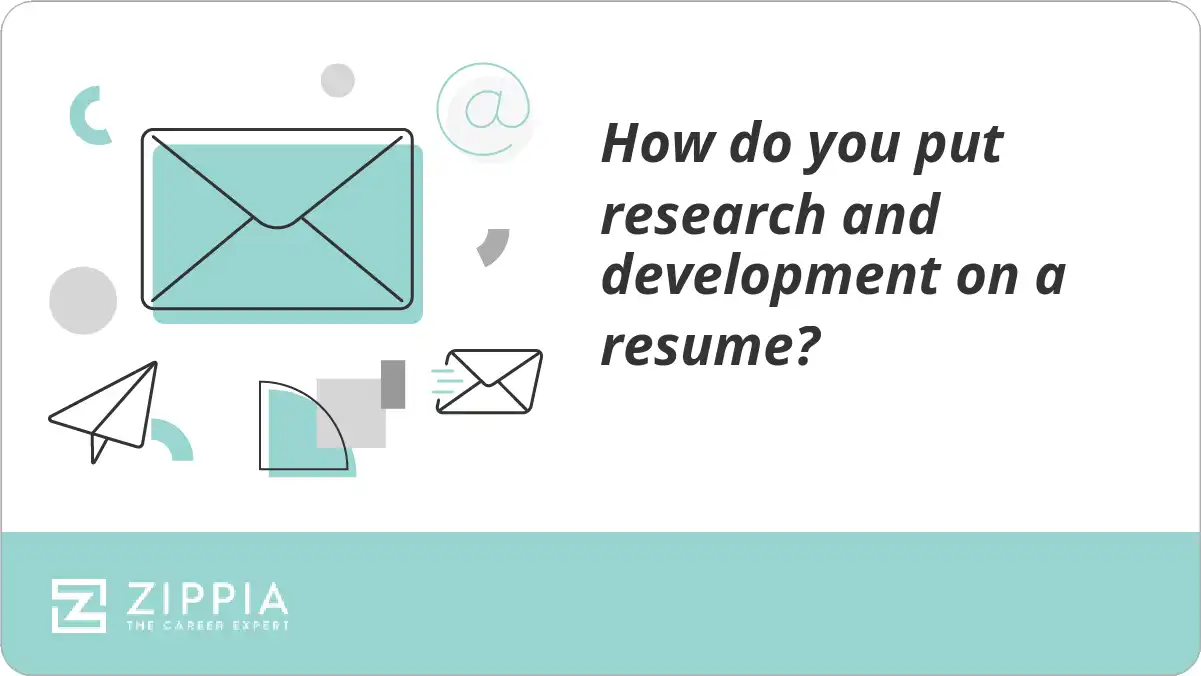 How do you put research and development on a resume?