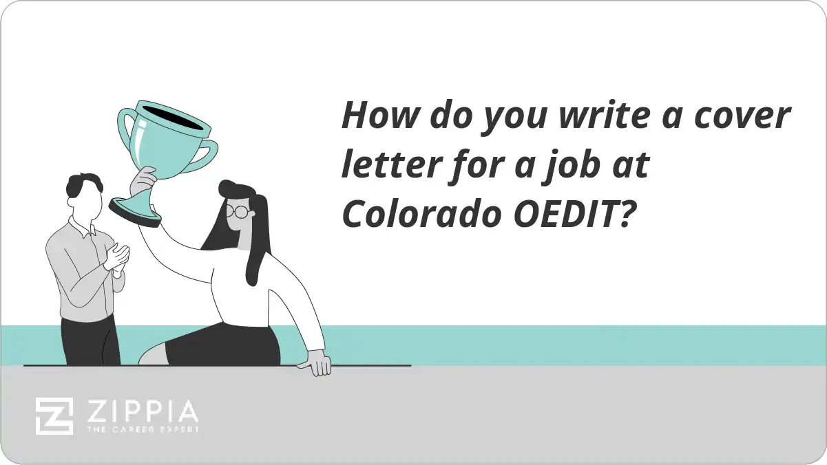 How do you write a cover letter for a job at Colorado OEDIT?