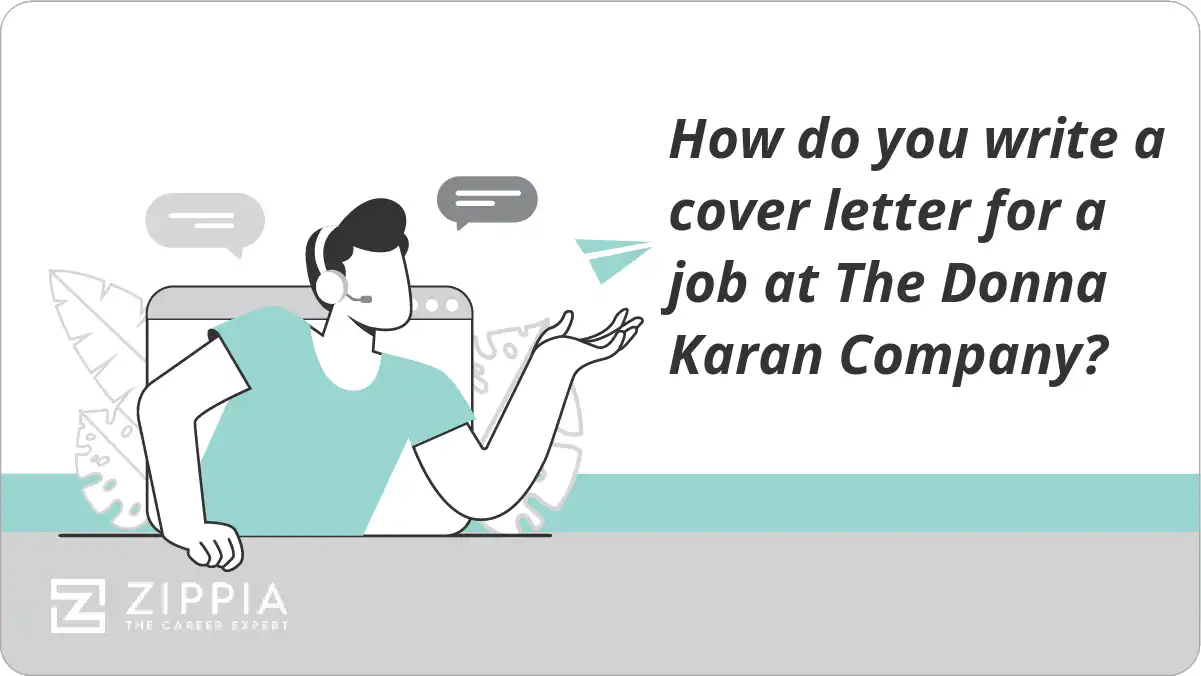 How do you write a cover letter for a job at The Donna Karan Company?