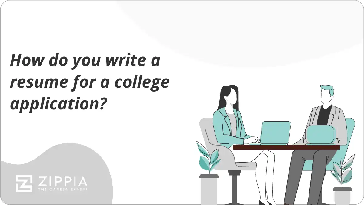 How do you write a resume for a college application?