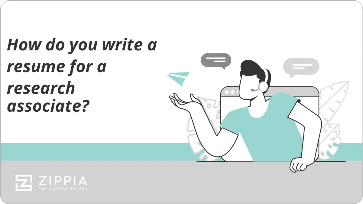 How do you write a resume for a research associate?