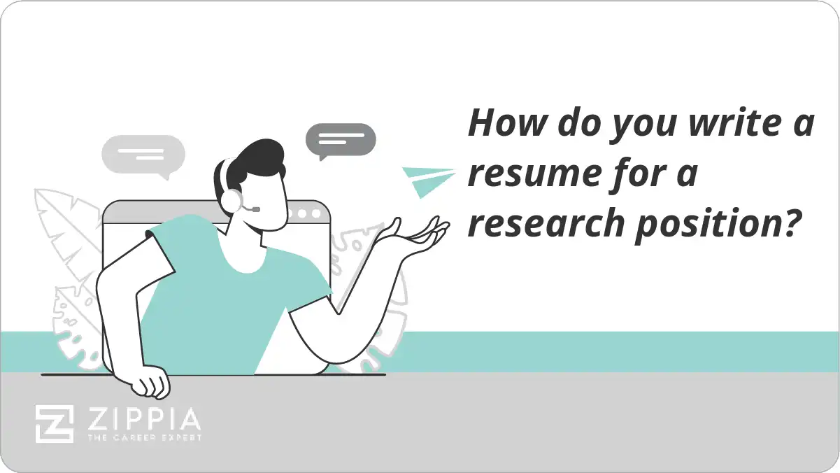 How do you write a resume for a research position?