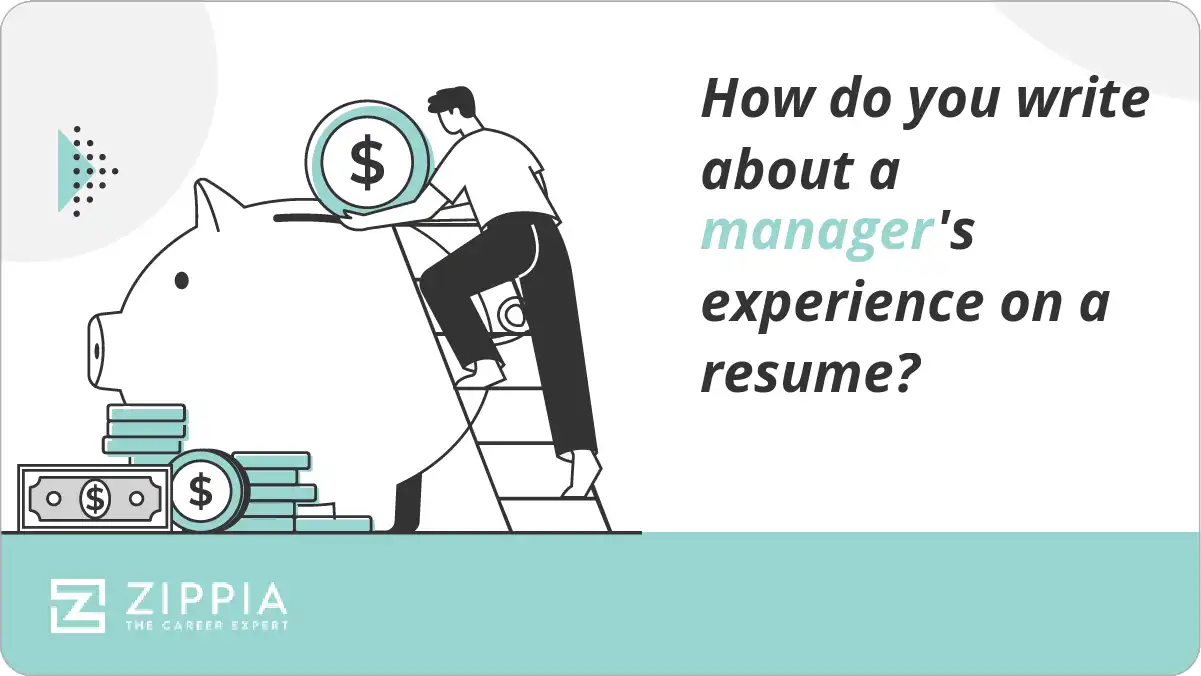 How do you write about a manager's experience on a resume?