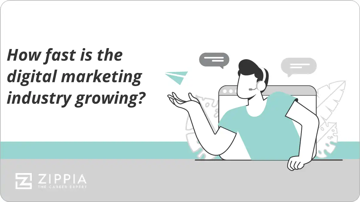 How fast is the digital marketing industry growing?