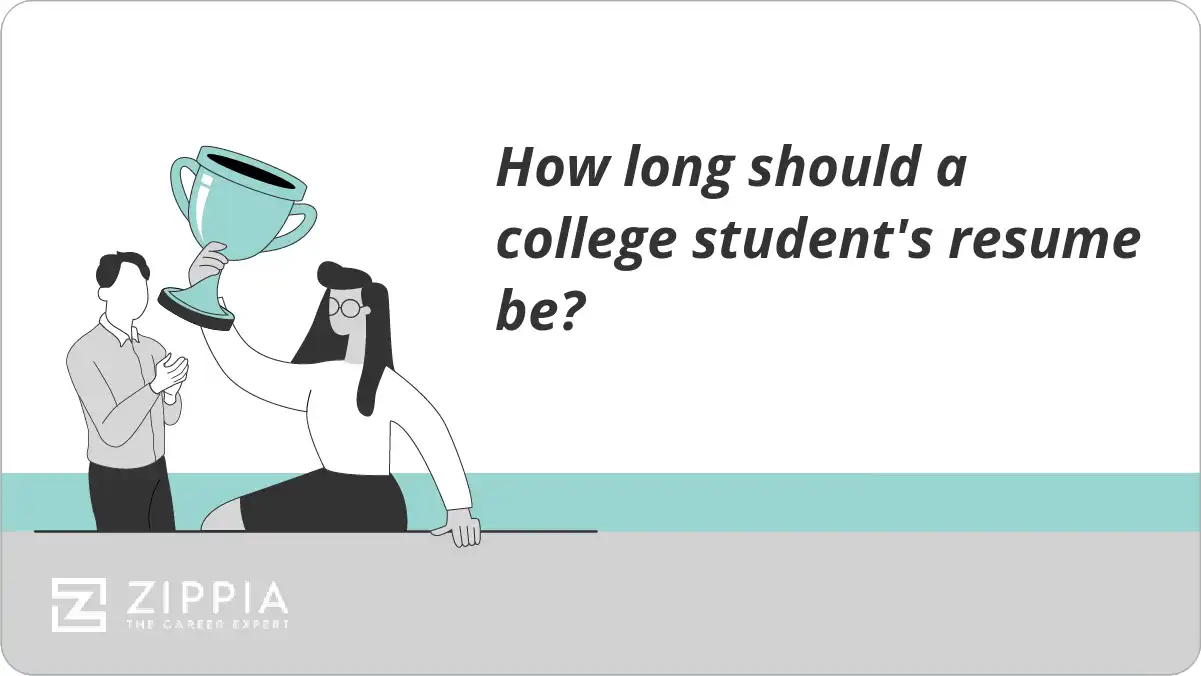 How long should a college student's resume be?