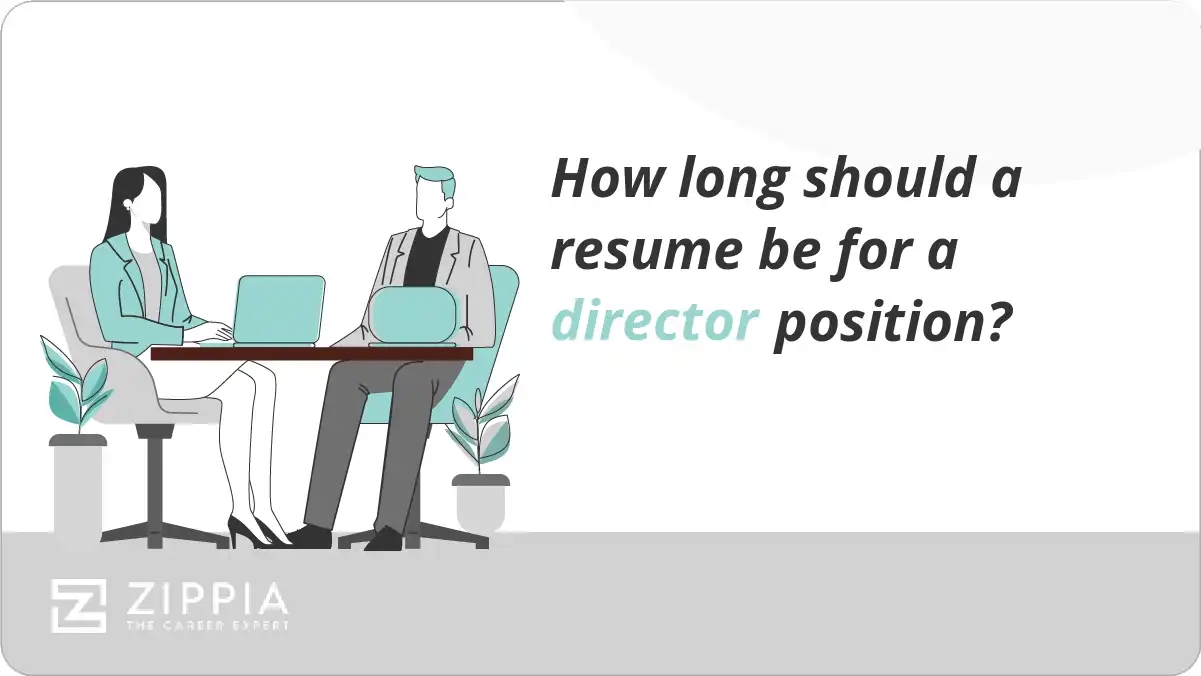 How long should a resume be for a director position?
