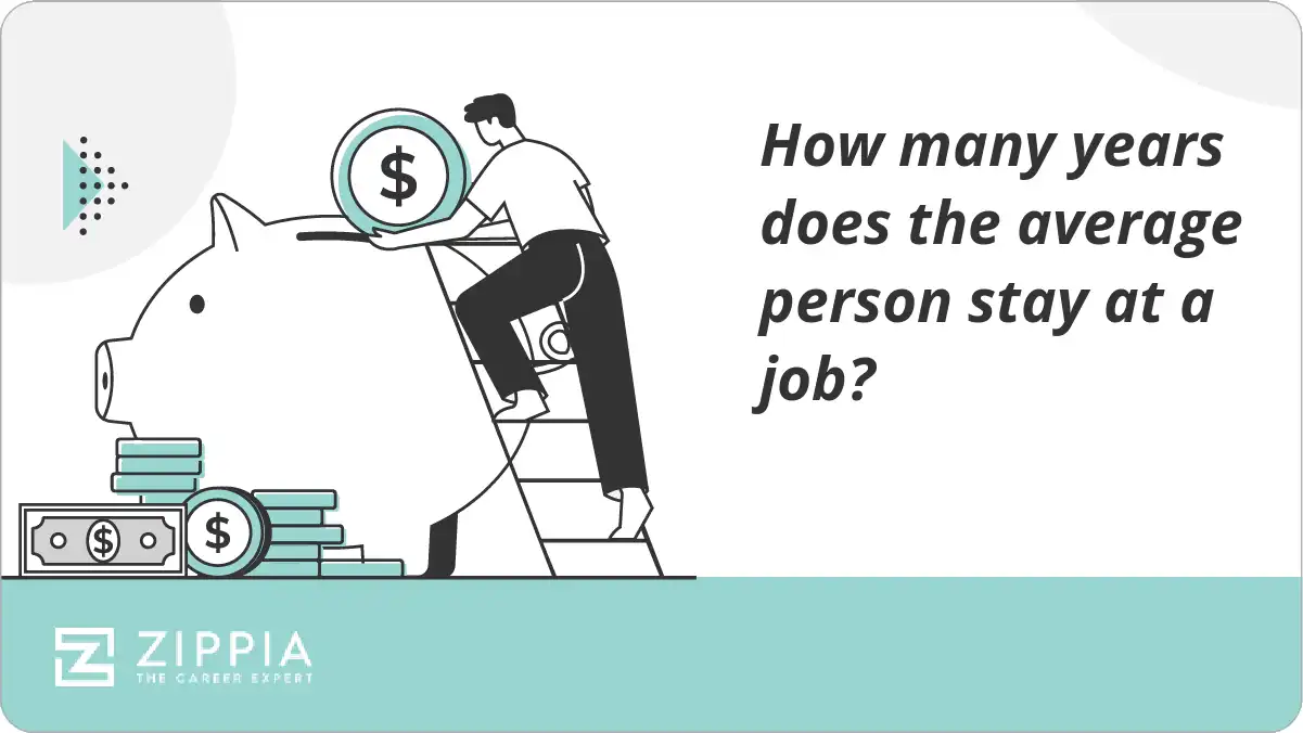How many years does the average person stay at a job?
