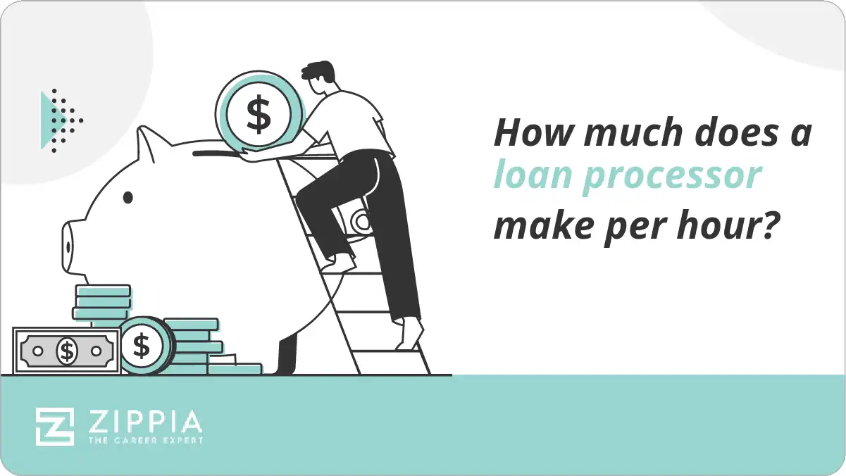 How much does a loan processor make per hour?