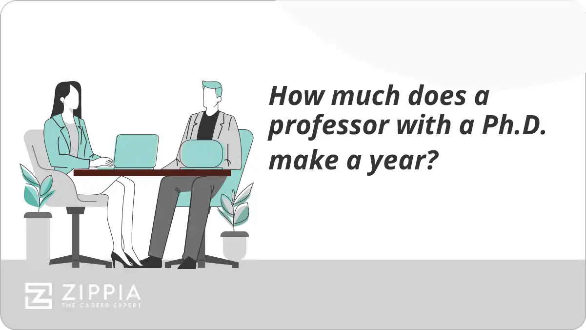 How much does a professor with a Ph.D. make a year?