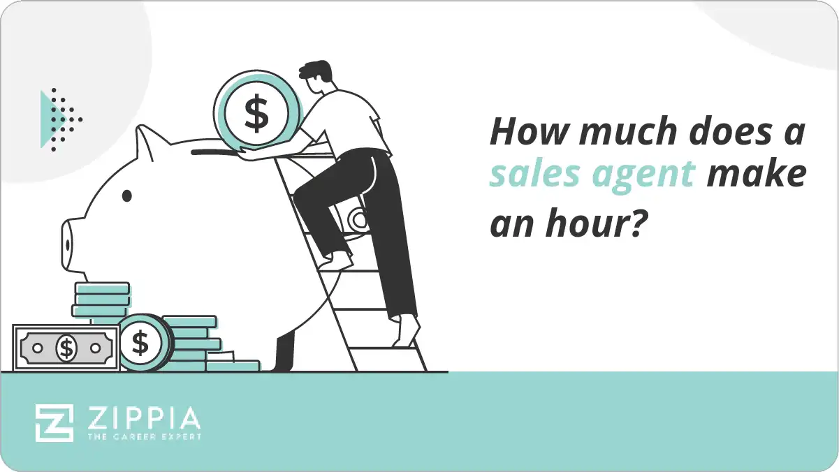 How much does a sales agent make an hour?