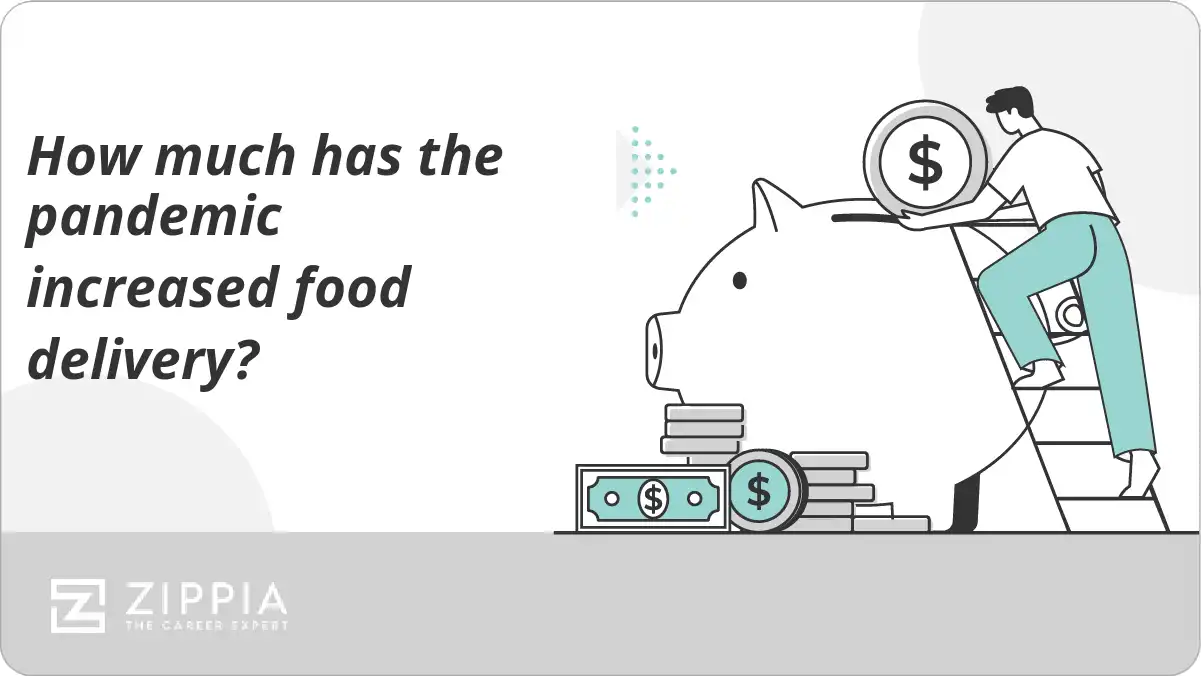 How much has the pandemic increased food delivery?