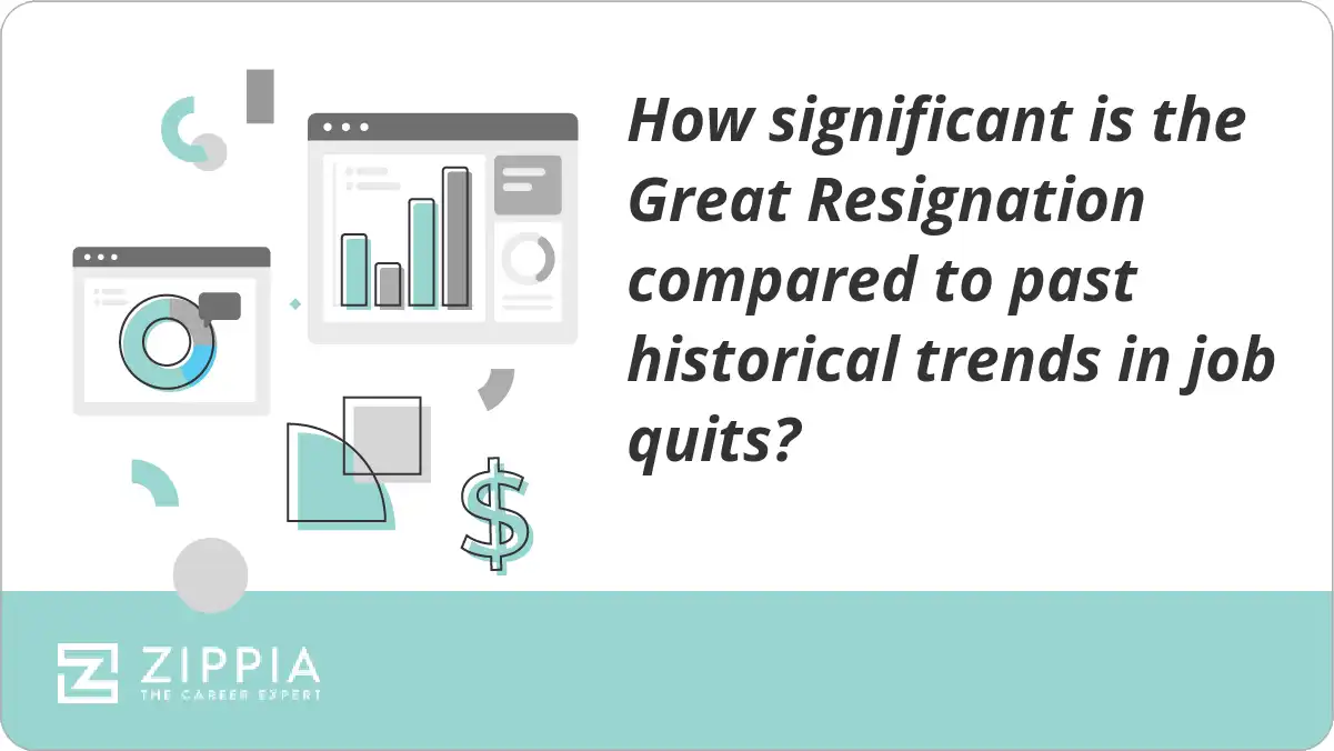 How significant is the Great Resignation compared to past historical trends in job quits?