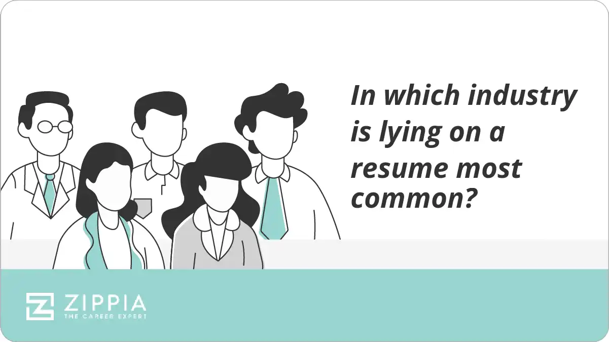 In which industry is lying on a resume most common?