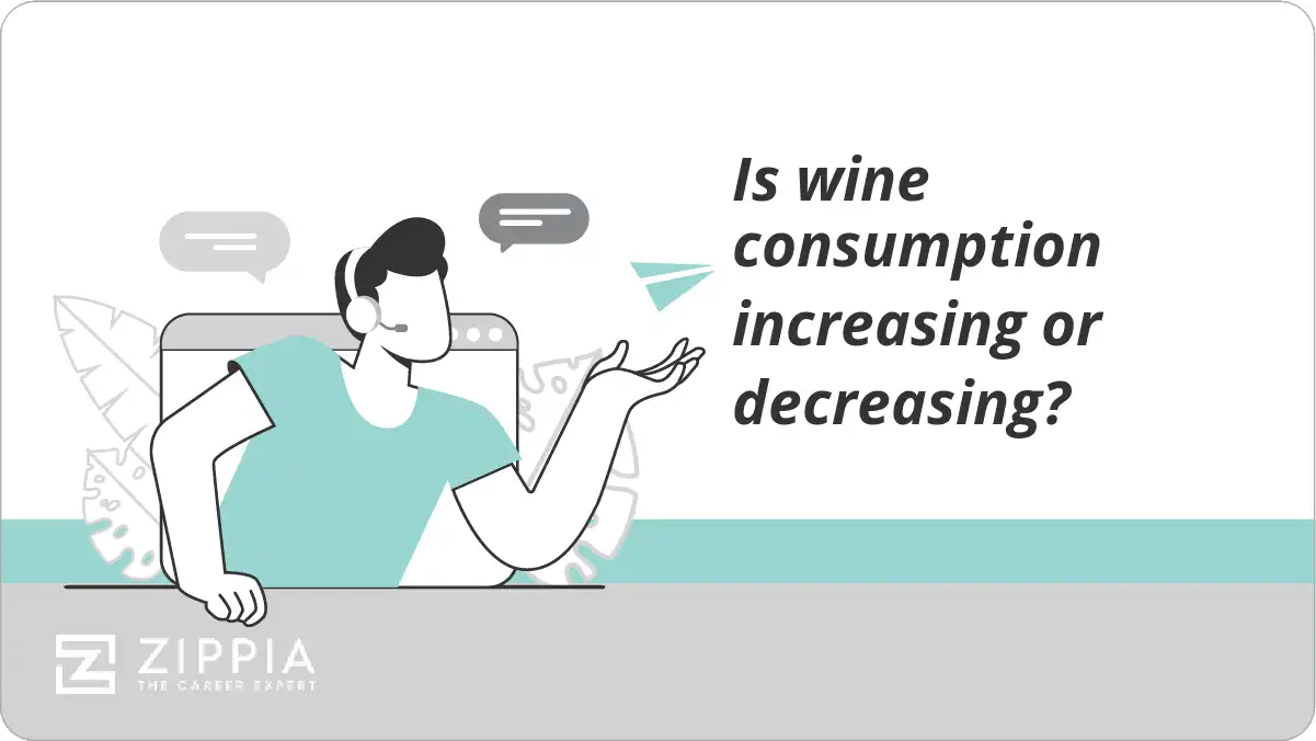 Is wine consumption increasing or decreasing?