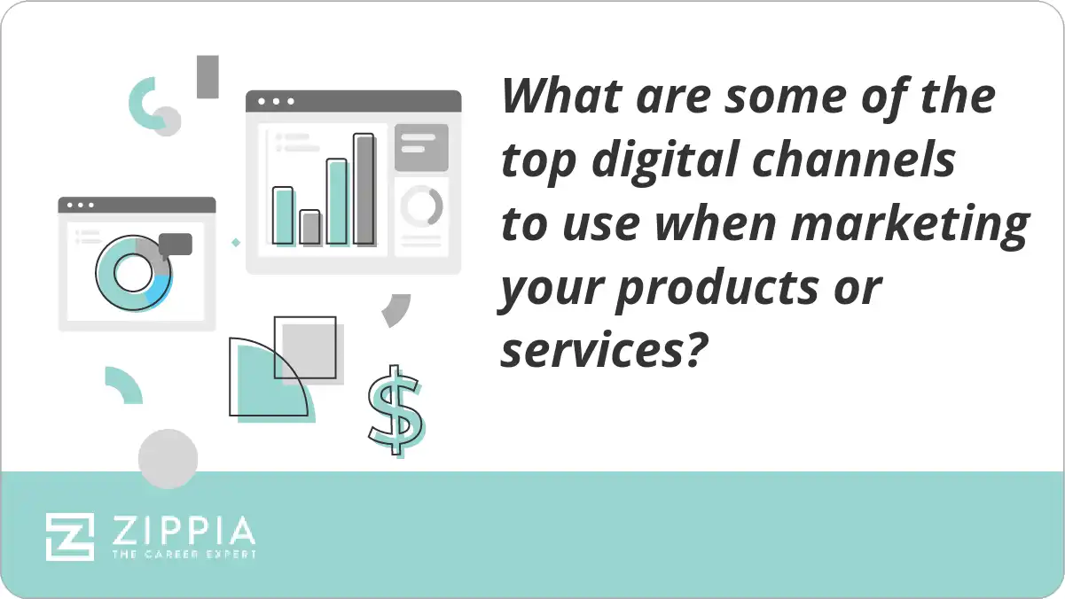 What are some of the top digital channels to use when marketing your products or services?