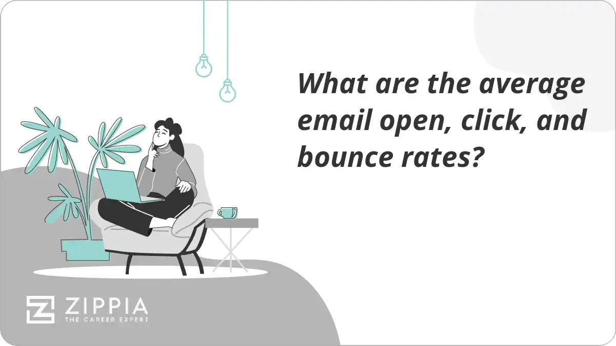 What are the average email open, click, and bounce rates?