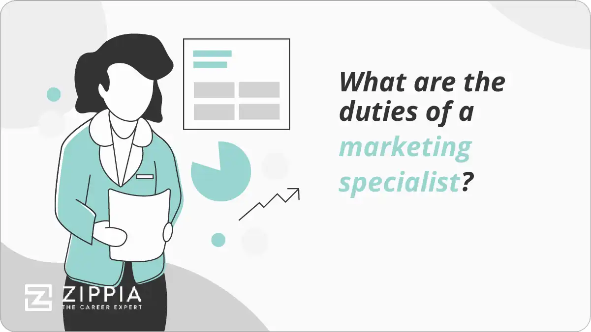 What are the duties of a marketing specialist?