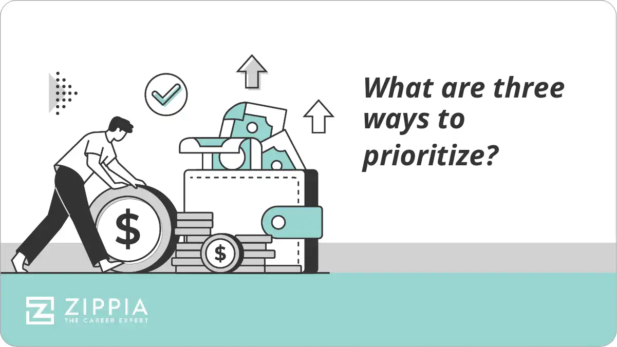 What are three ways to prioritize?