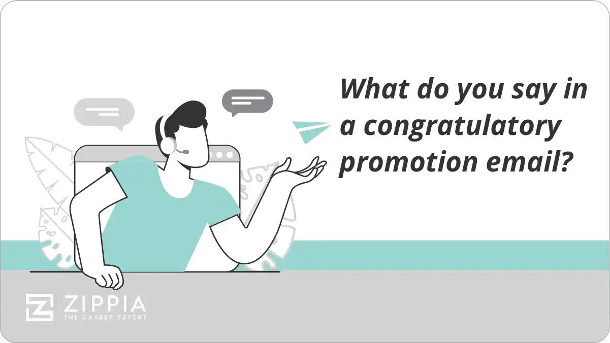 What do you say in a congratulatory promotion email?
