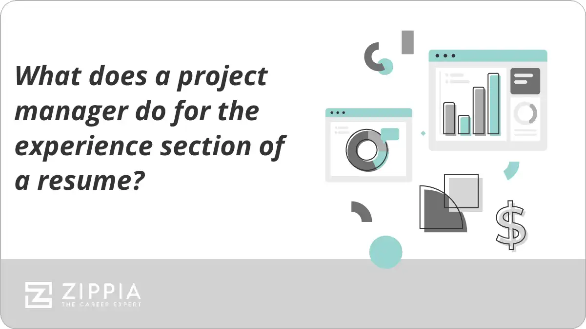 What does a project manager do for the experience section of a resume?