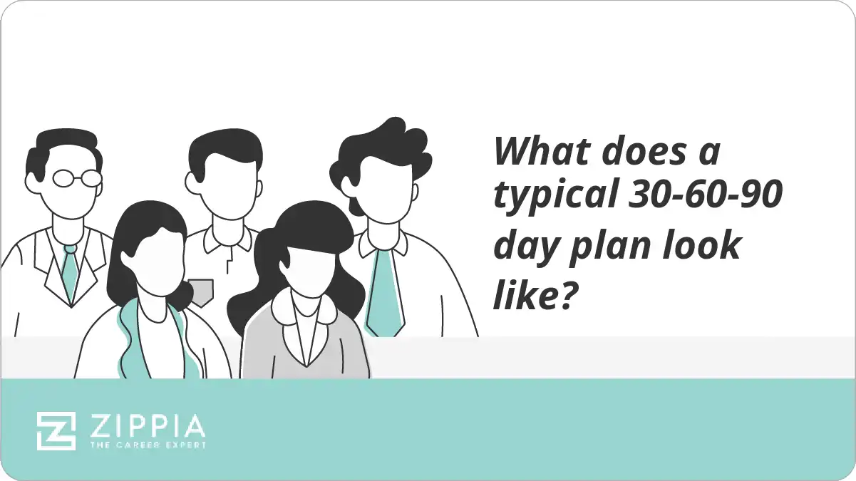 What does a typical 30-60-90 day plan look like?