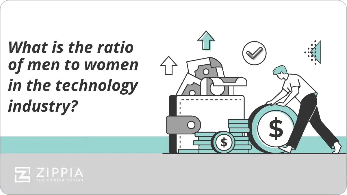 What is the ratio of men to women in the technology industry?