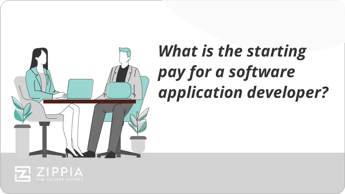 What is the starting pay for a software application developer?