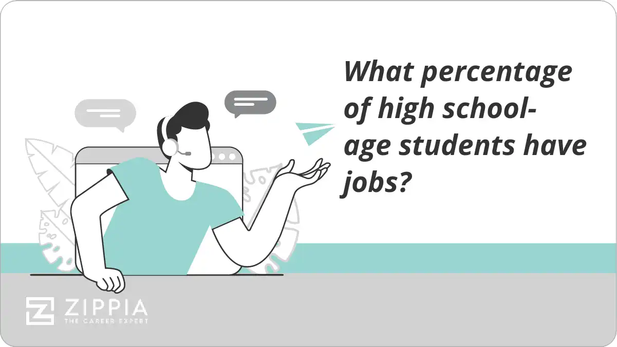 What percentage of high school-age students have jobs?