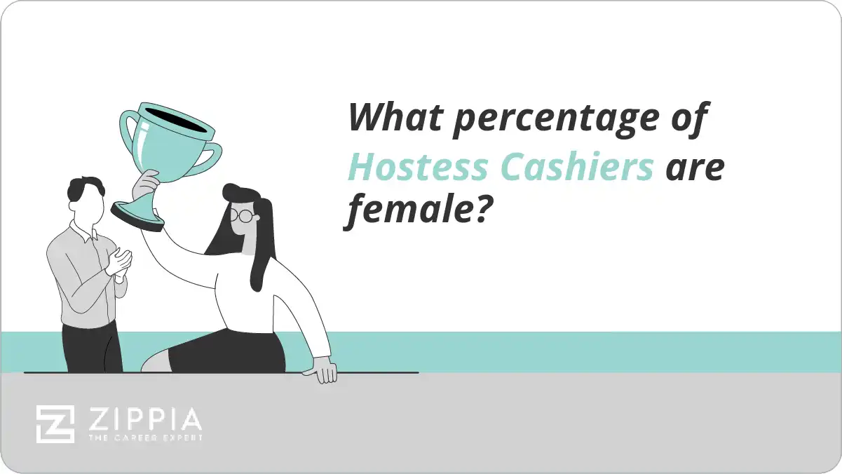 What percentage of Hostess Cashiers are female?