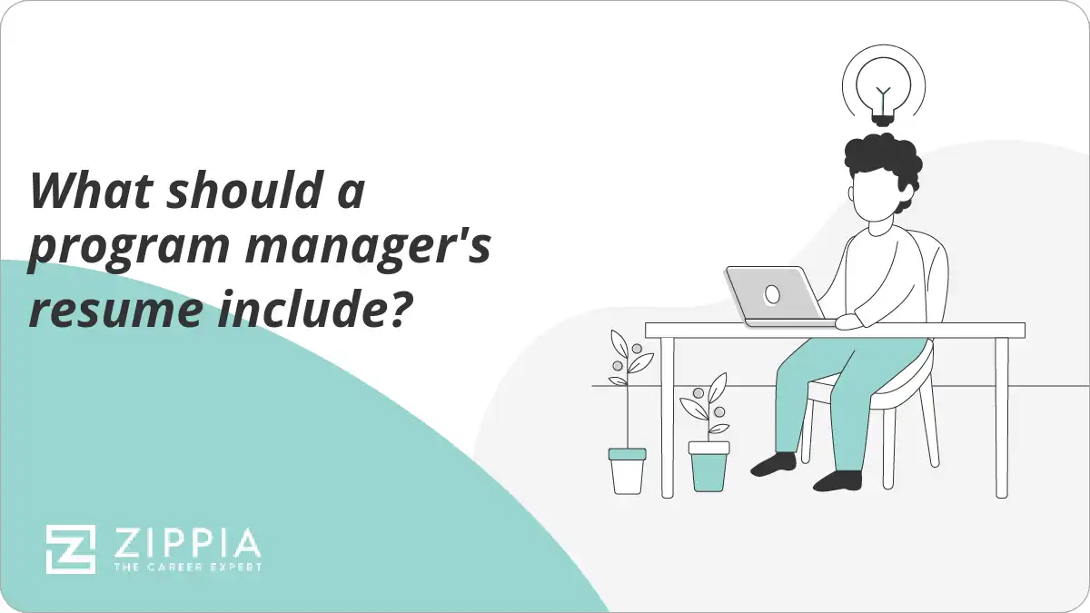 What should a program manager's resume include?