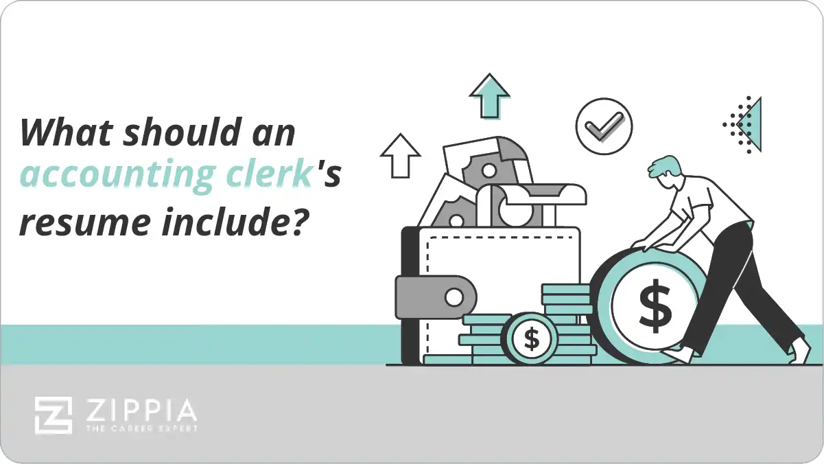 What should an accounting clerk's resume include?