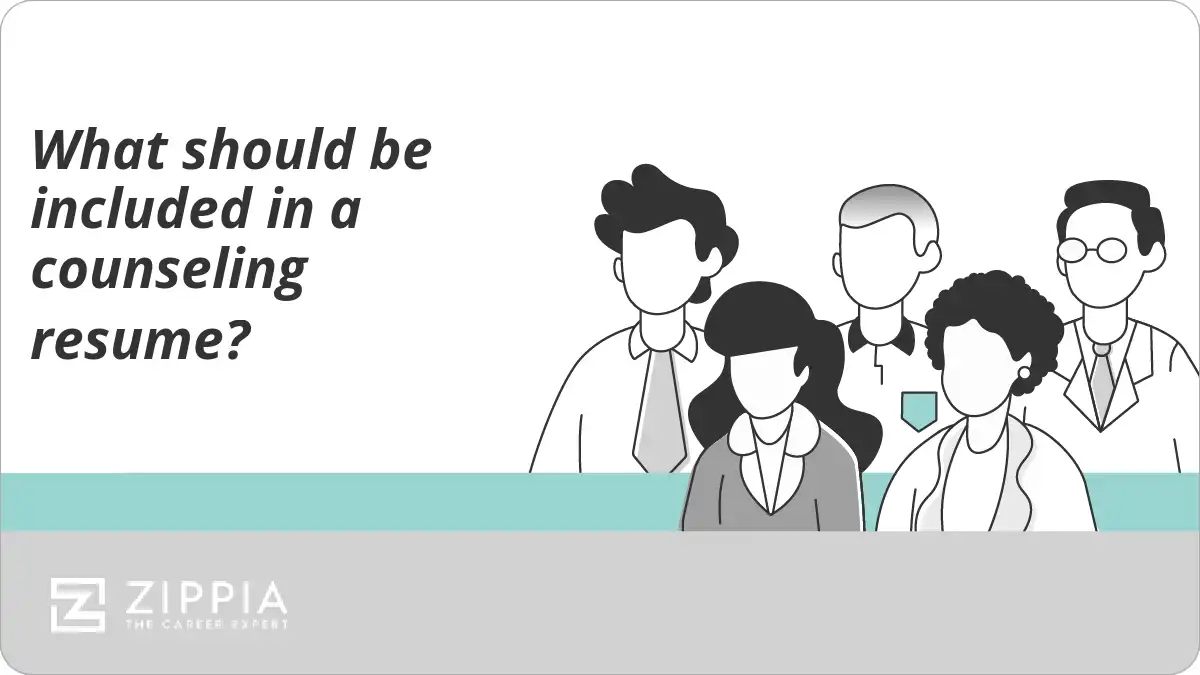 What should be included in a counseling resume?