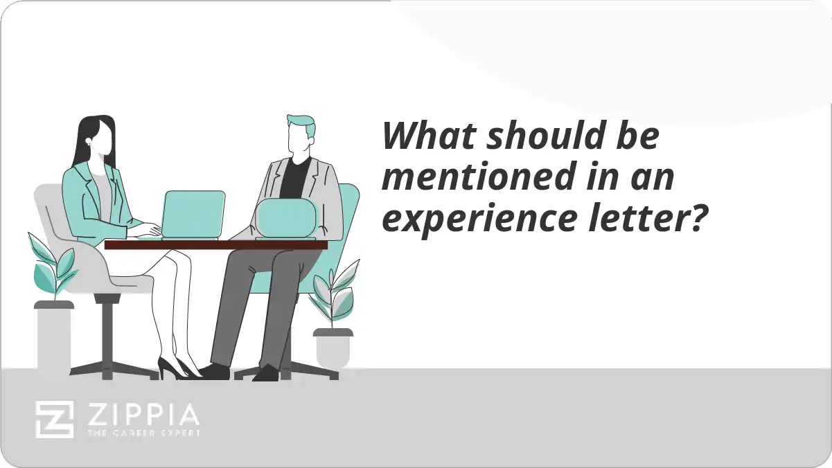What should be mentioned in an experience letter?