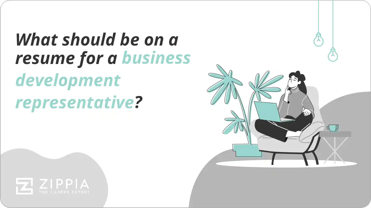 What should be on a resume for a business development representative?