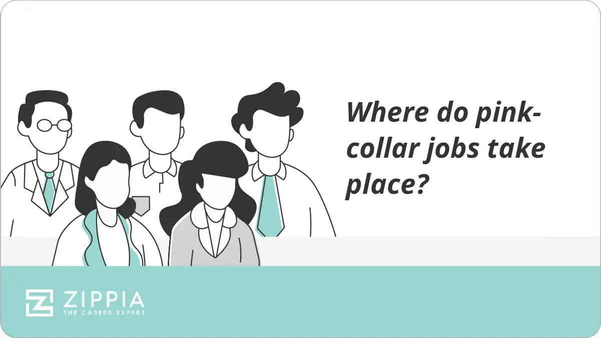 Where do pink-collar jobs take place?