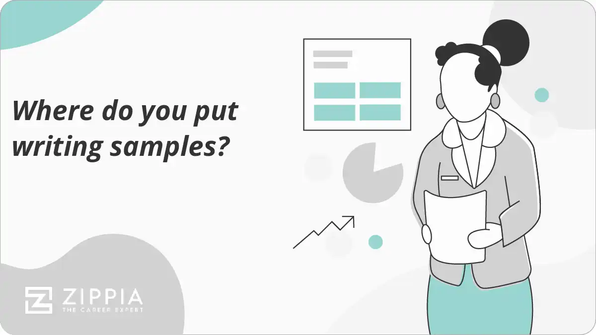 Where do you put writing samples?