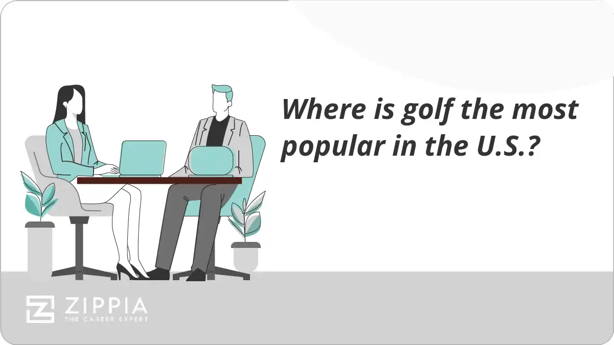 Where is golf the most popular in the U.S.?